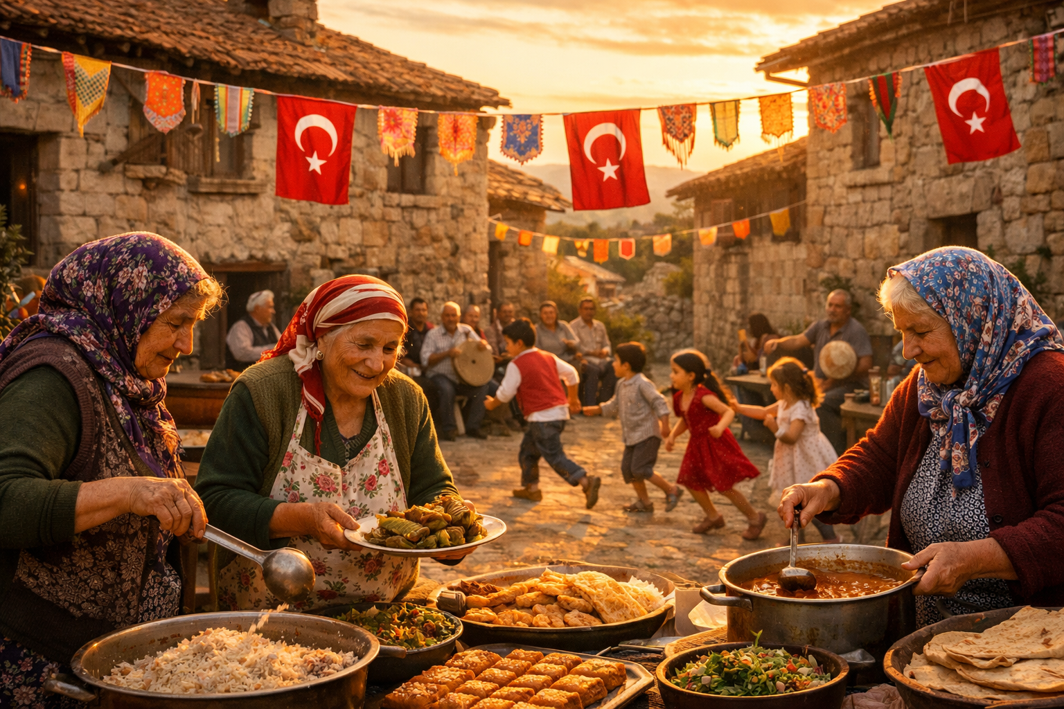 Geleneksel Turk kutlama ortami