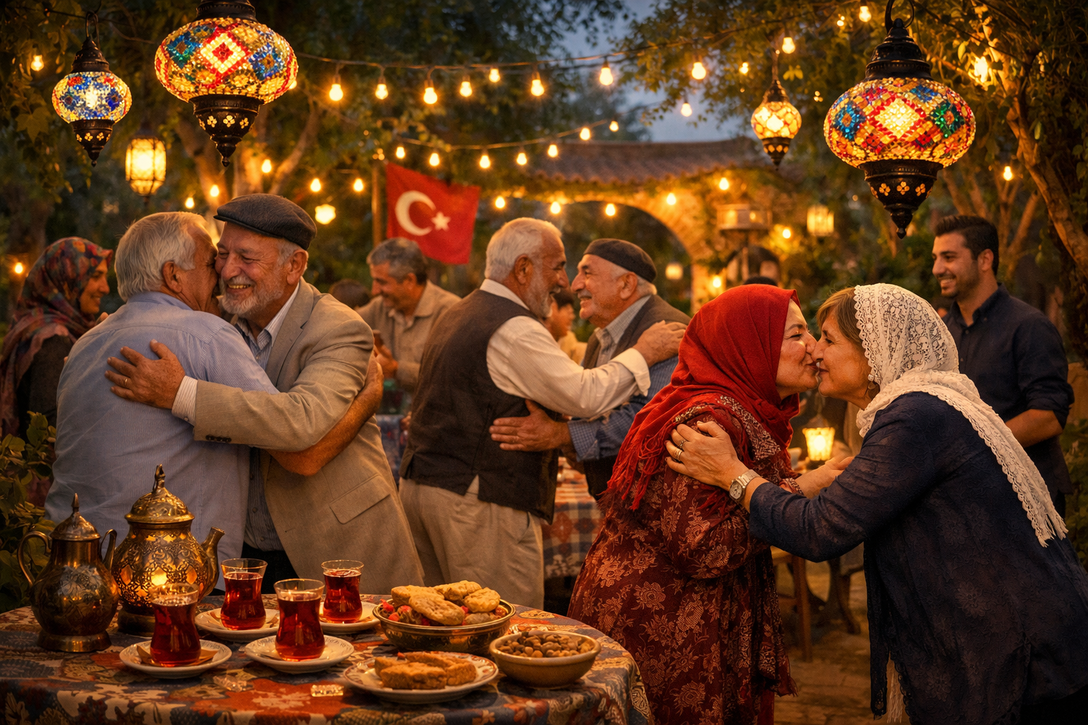 Turkiye'de bir kutlama ortaminin sicak atmosferi